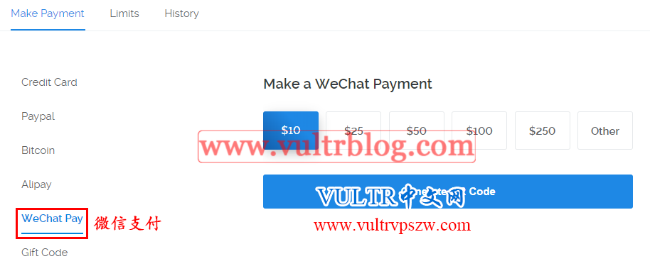 Vultr支持微信付款-Vultr微信充值付款教程